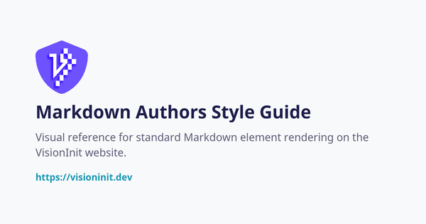 Markdown Authors Style Guide