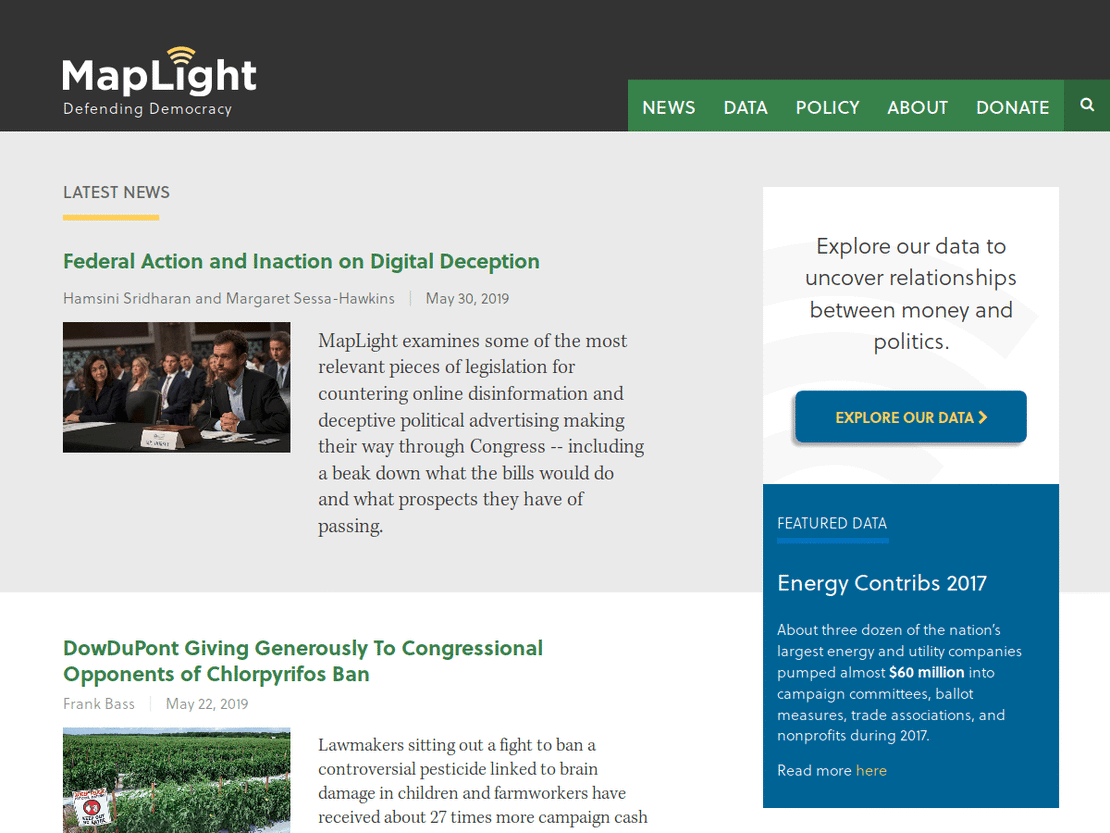 MapLight - Building Tools for a Civic Tech Community